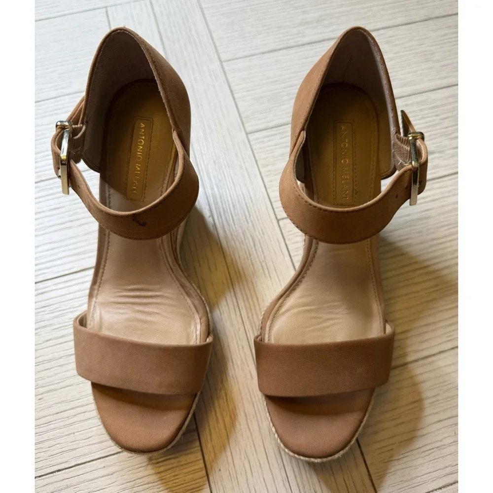 Antonio‎ Melani Women Tan Leather Strappy Espadrille 4